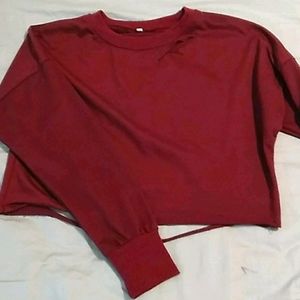 Long sleeve crop top